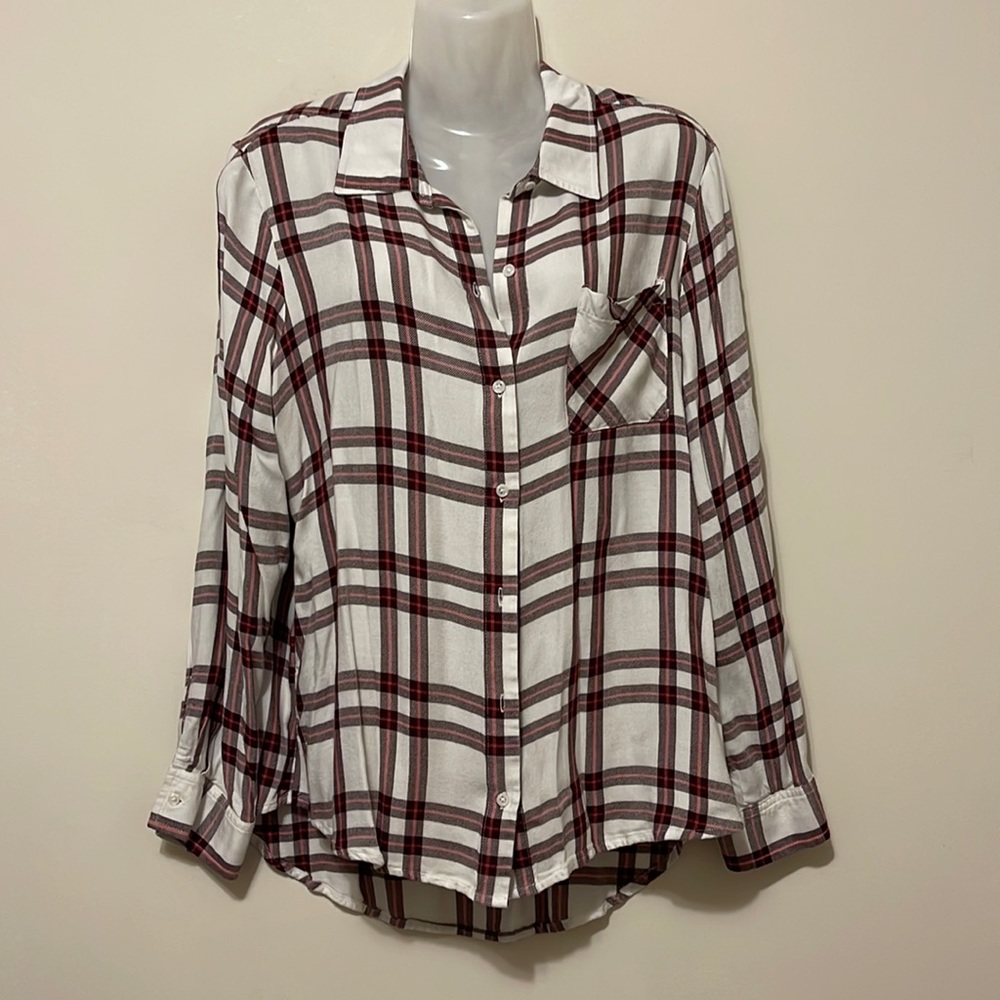 Plaid Button Down Top